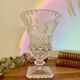 Large chiseled crystal vase