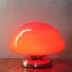 Vintage mushroom lamp in red opaline