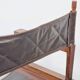 Vintage Director's Folding Chair in Wood and Leather, 1970s