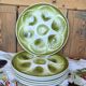 Lot de 6 Assiettes à Huîtres Vintage Orchies Moulin des Loups – Vert A