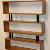 Vintage shelf with modular wooden boxes, 1960s