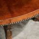 Table basse mid-century bois massif cuir