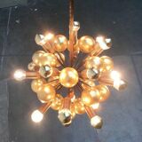 Atomic Brass Ceiling Suspension by Dorothee Becker for Cosack, 1970s.