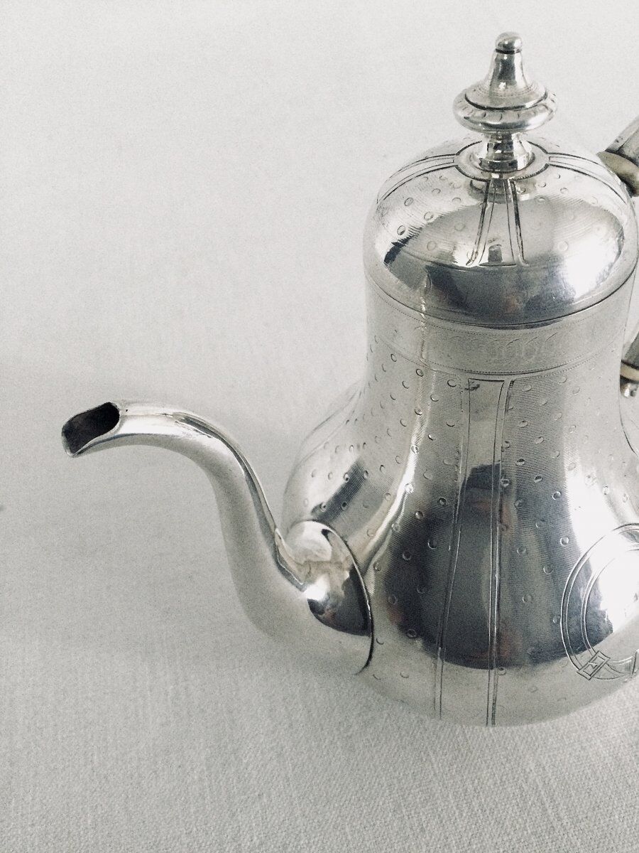 Solid silver teapot Emile Hugo