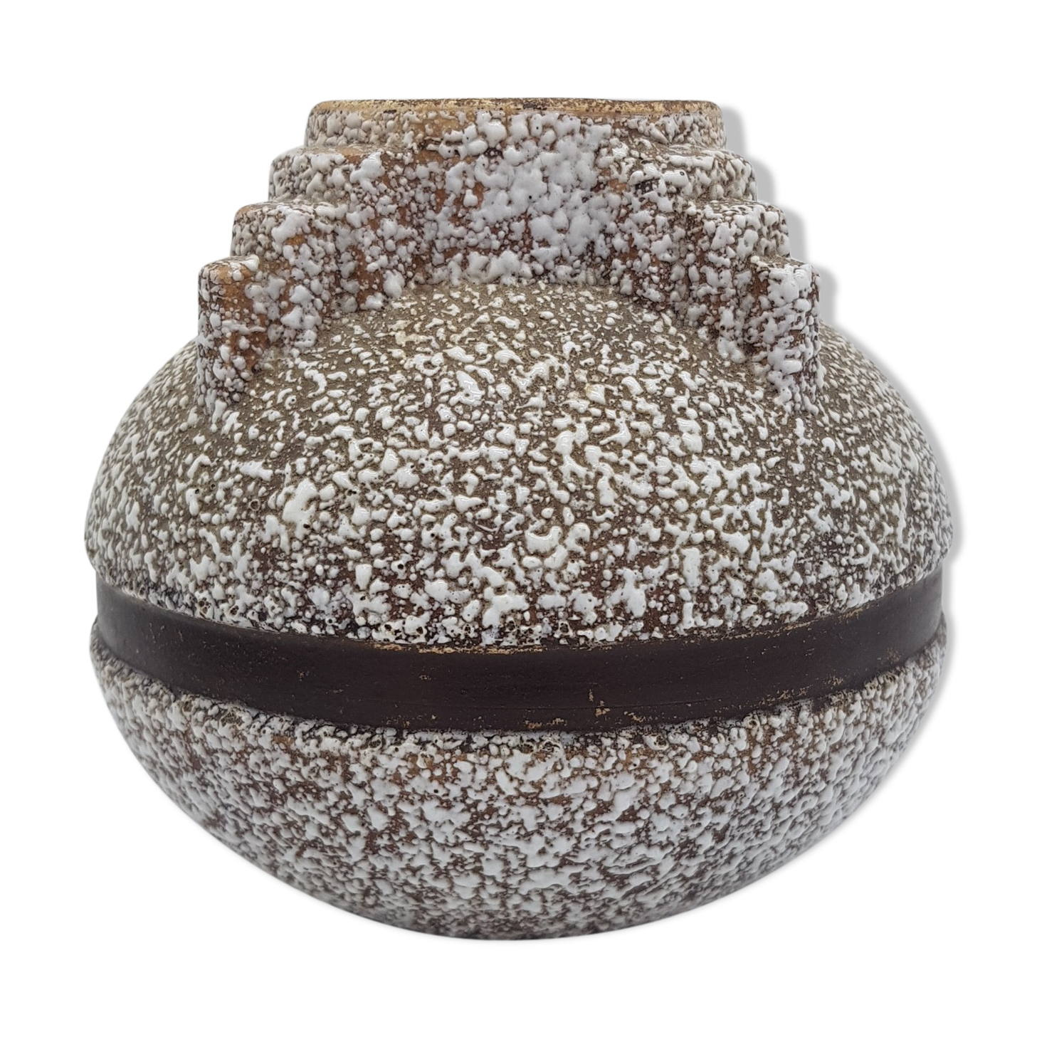 Art Deco style crisp enamel vase