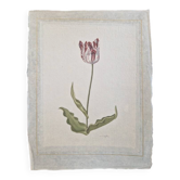 La Roche Laffitte (Born in 1943) - Watercolour drawing on silk - Tulip
