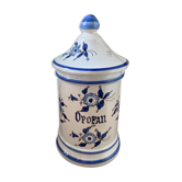 Apothecary porcelain pot Opopan blue