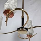 Mid Century Modern chandelier and collectible vintage lamp set