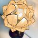 Vintage mother-of-pearl and brass flower wall light