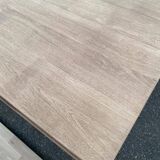 Renovated extendable farmhouse dining table in solid oak from the 19th century, 250-350.