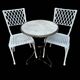 Paire de chaises en fonte d’aluminium décor bambou, Espagne 1960