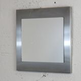 Miroir "space age". Acier inoxydable. France, circa 1970