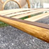 Single rattan and peacock cane bed