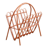 Mid century rattan magazine rack by Jan Kalous for ÚLUV, 1960´s, Czechoslovakia