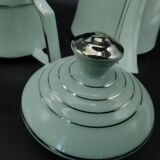 Cafeteria, creamer and sugar, puls, celadon & silver