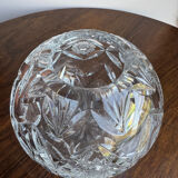 Cut crystal round vase – circa 1950