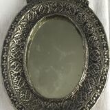 Small metal table mirror 10x15cm