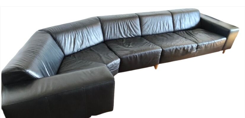 Leather corner sofa