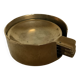 Four individual brass ashtrays