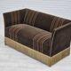 1970s, Danish 2 seater sofa, original condition, green velour, beech wood legs.