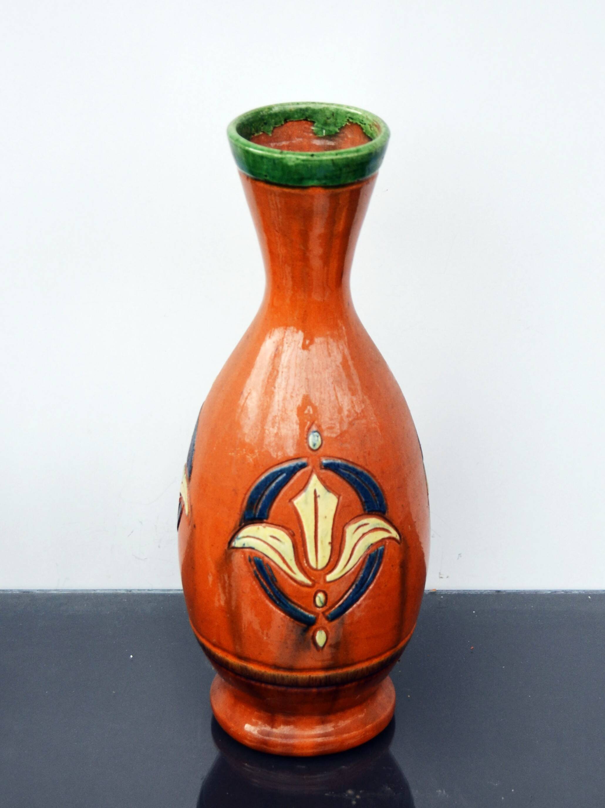 Art Nouveau Torhout Vase Flemish Belgian 35cm tall