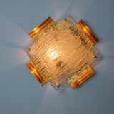 XL frosted wall light by Kalmar, Murano glass, Austria, 1970