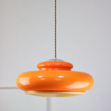 Mid-century acrylic italian orange pendant lamp