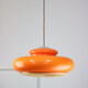 Mid-century acrylic italian orange pendant lamp