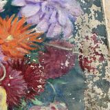 Set of 3 oils on canvas dahlias