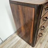 Art Decò chest of drawers from the 1940s in mahogany and briar