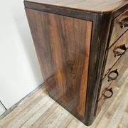 Art Decò chest of drawers from the 1940s in mahogany and briar