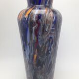 Boheme vase in multicolored thick glass splashes height 27 cm