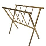 Vintage magazine rack 60s 70s Hollywood Regency style faux bamboo