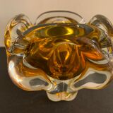 Murano orange-yellow glass ashtray 1960