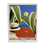 Original Razzia poster - Monte Carlo country club - Signed by the artist - On linen