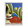 Affiche Razzia originale Monte Carlo country club signé par l'artiste - On linen