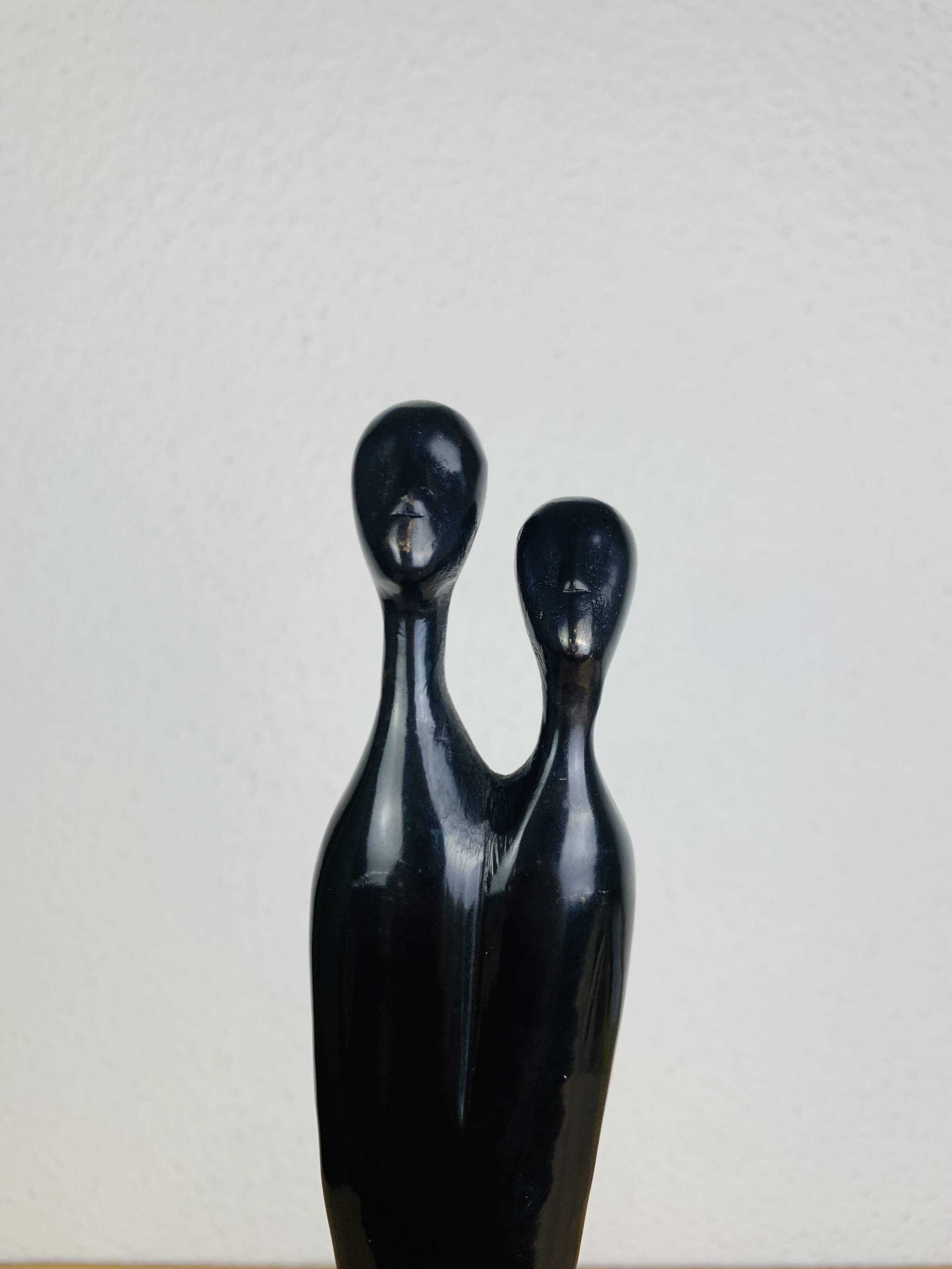 Bronze sculpture by Louise Hederström "Two Become One", Scandinavian