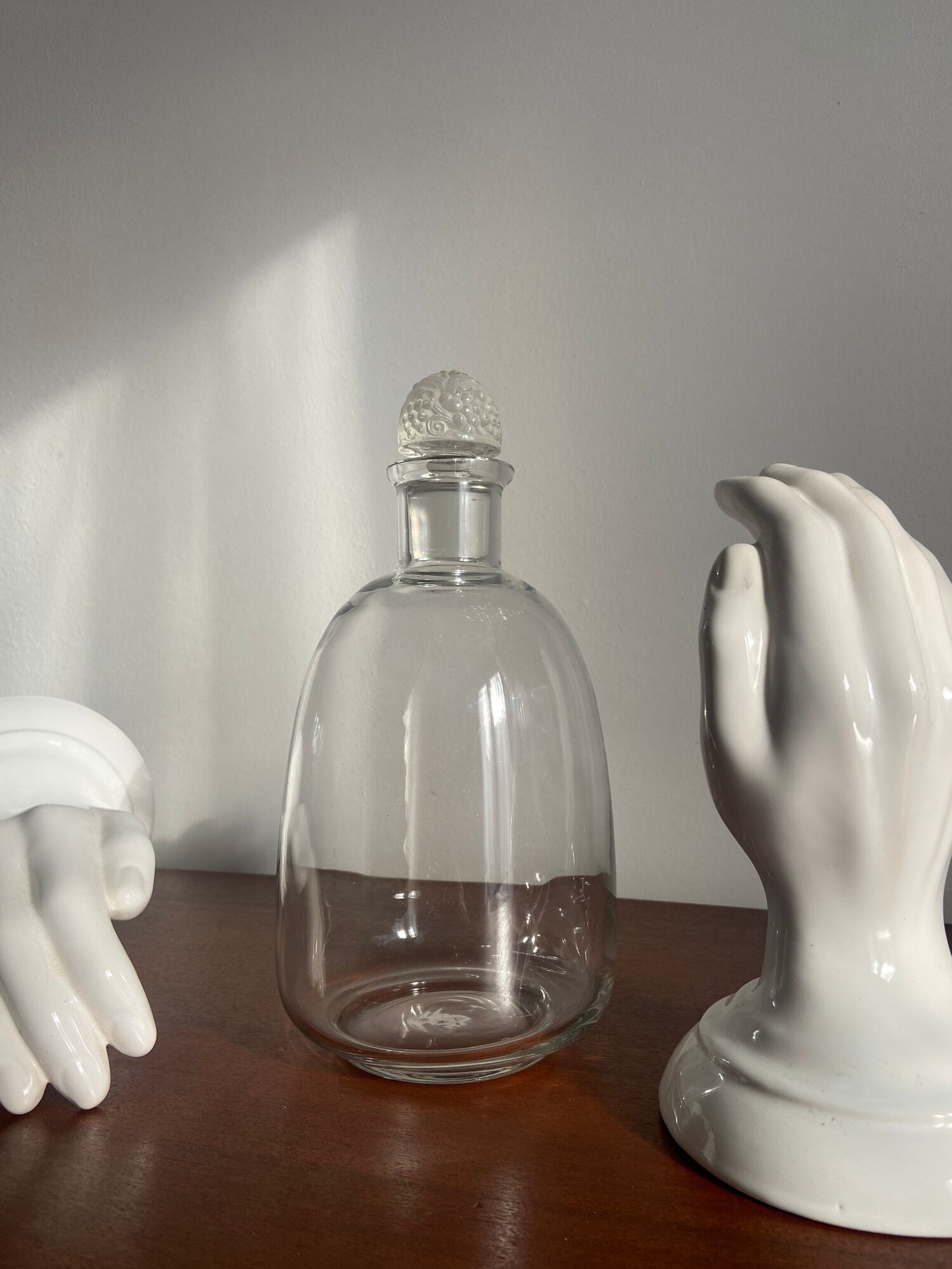 Crystal port decanter by René Lalique around 1925