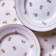 6 flat plate floral salines