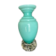 Art nouveau vase in opaline and tin