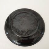 Ceramic plate with floral pattern signed Le Brescon A Martin (Vallauris)