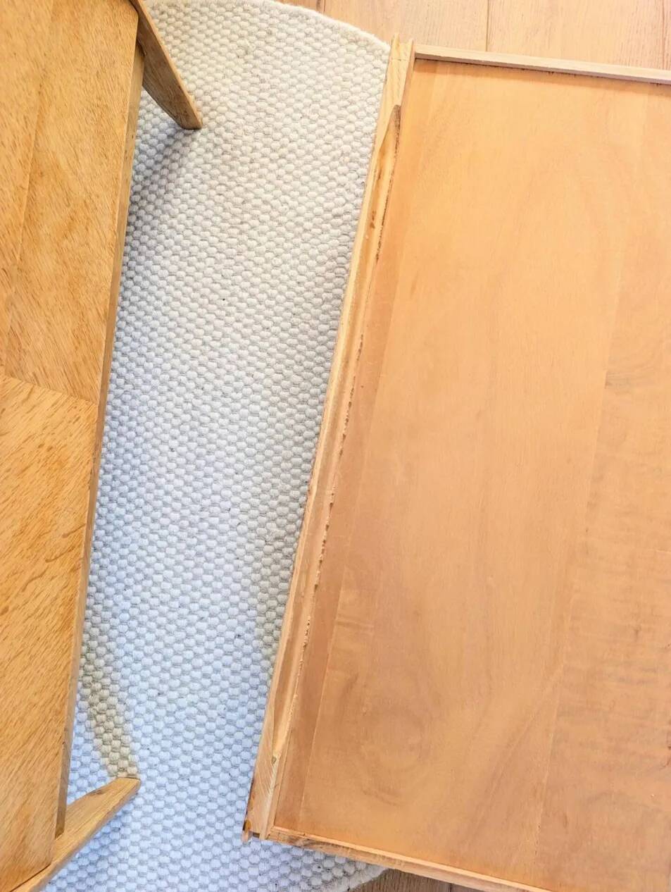 Commode vintage rénovée, années 50-60, chêne blond