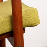 Pair of Danish Teak and fabric armchairs by Børge Jensen & Sønner 1960.