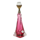 Purple and Pink Crystal Table Lamp – Val Saint Lambert – Sixties