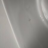 Vintage water butter dish in white porcelain - sleek design