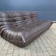 100% authentic Ligne Roset Togo 3-seater in chocolate brown original leather.