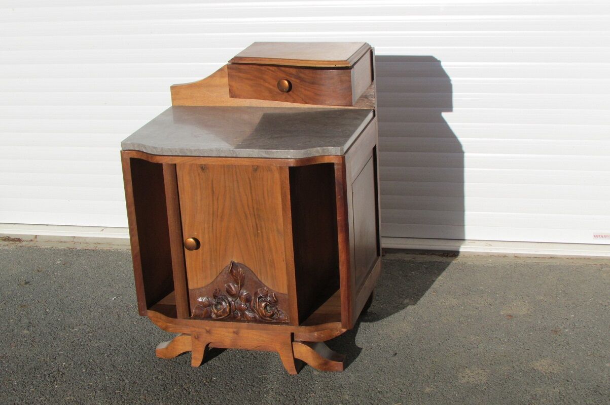 Bedside , nightstand, piece of Art Deco sofa , 1930s