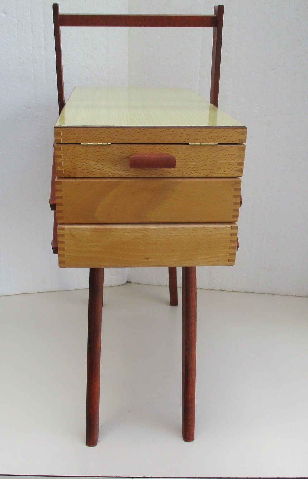 Vintage sewing cart feet compass