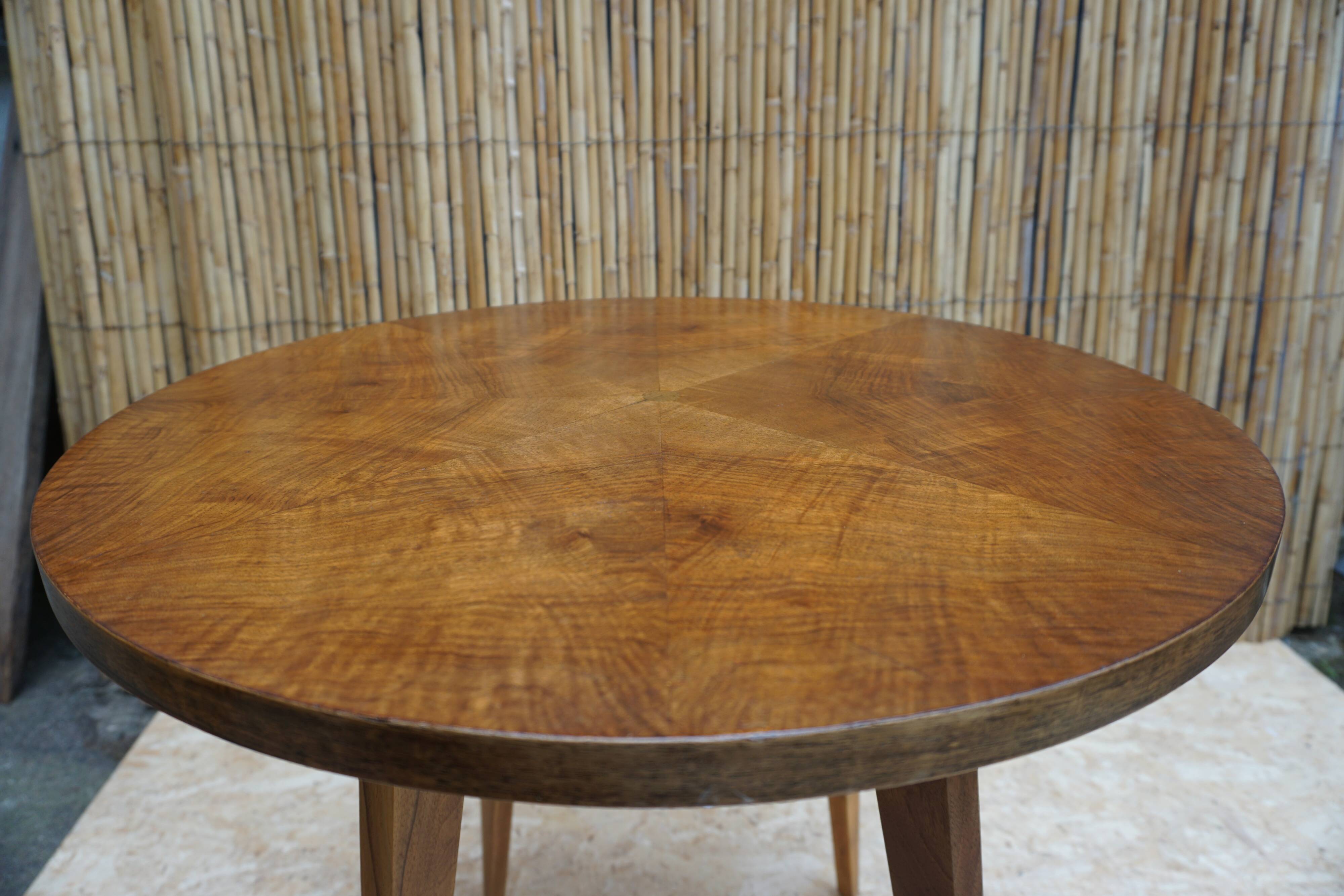 Art Deco walnut side table or coffee table.
