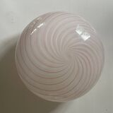Murano Pink Swirl Glass Ceiling Light by Venini
